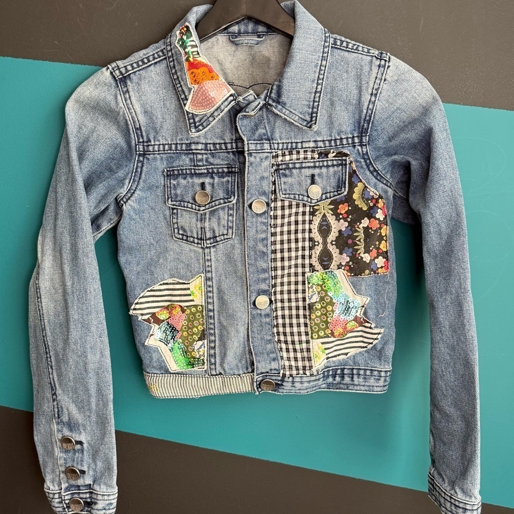 Desigual Multicolor Patchwork Jean Jacket - Picture 3 of 12